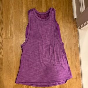 Lululemon purple tank with built in sports bra